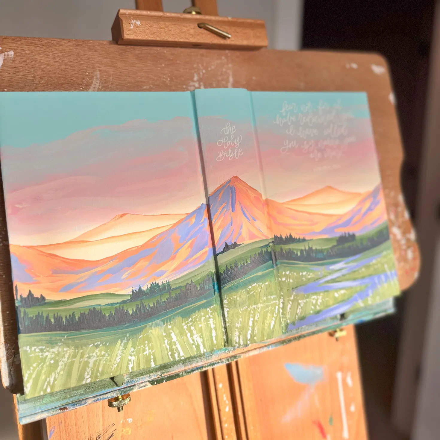 Custom painted Bible