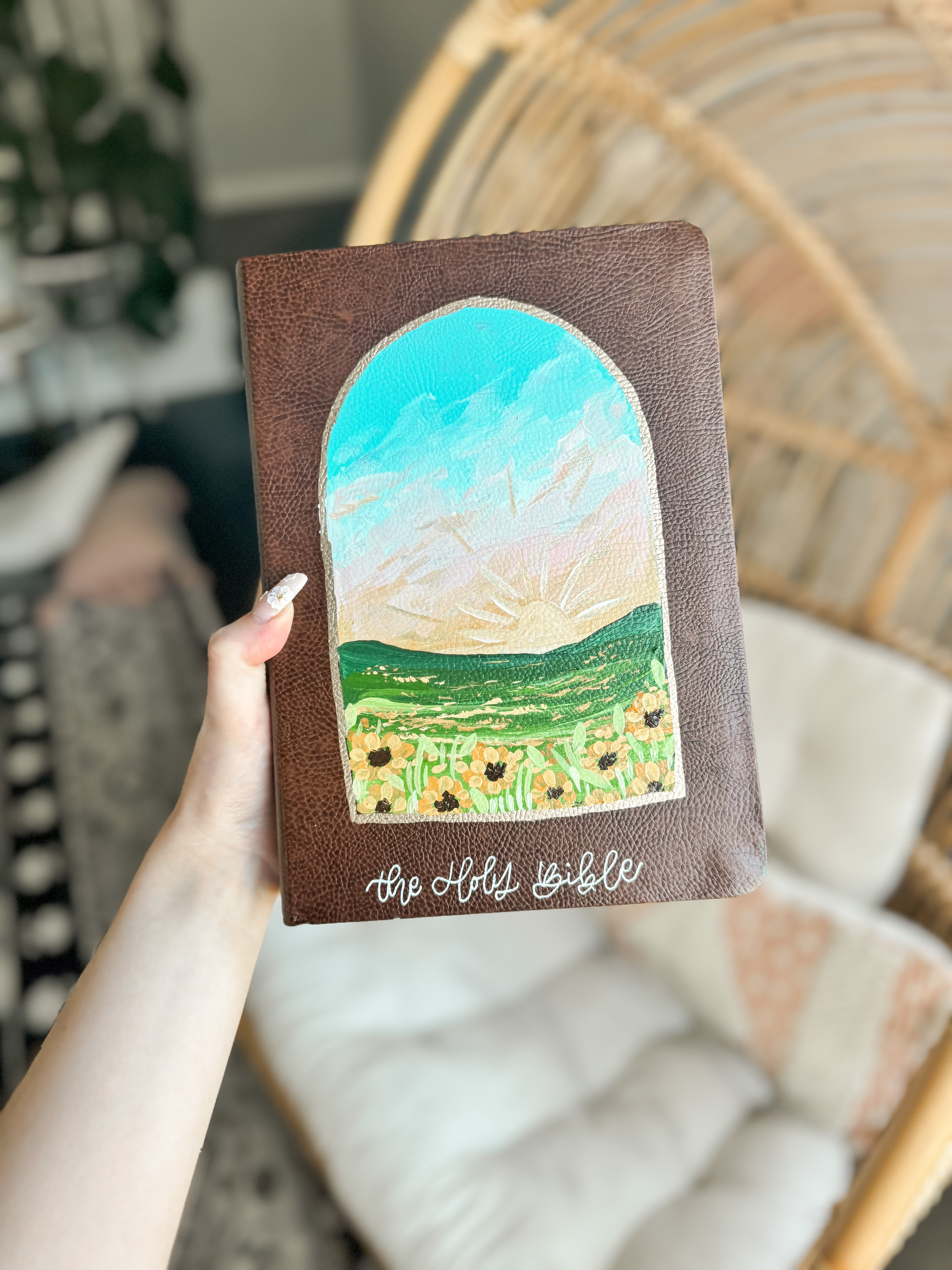 Custom leather Bible
