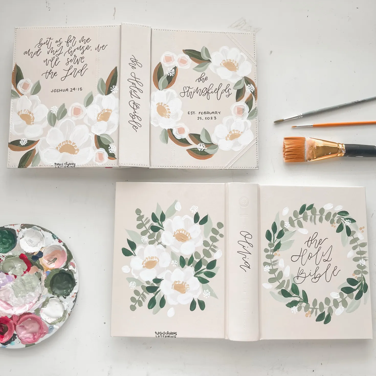 Custom painted Bible