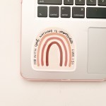 Christian Sticker - for with God nothing is impossible Luke 1:37 vinyl sticker 3x3 handmade boho sticker for laptop, car, water bottle