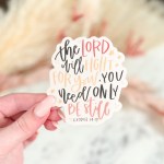 Christian Sticker- Exodus 14:14 vinyl sticker 3x3 handmade floral sticker for laptop, car, water bottle