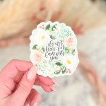 Christian Sticker- Isaiah 41:10 vinyl sticker 3x3 handmade floral sticker for laptop, car, water bottle