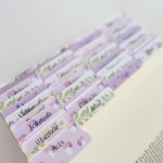Bible Tabs - Purple floral 66 Books of the Bible