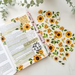 Sunflower Bible and Planner Clear Stickers